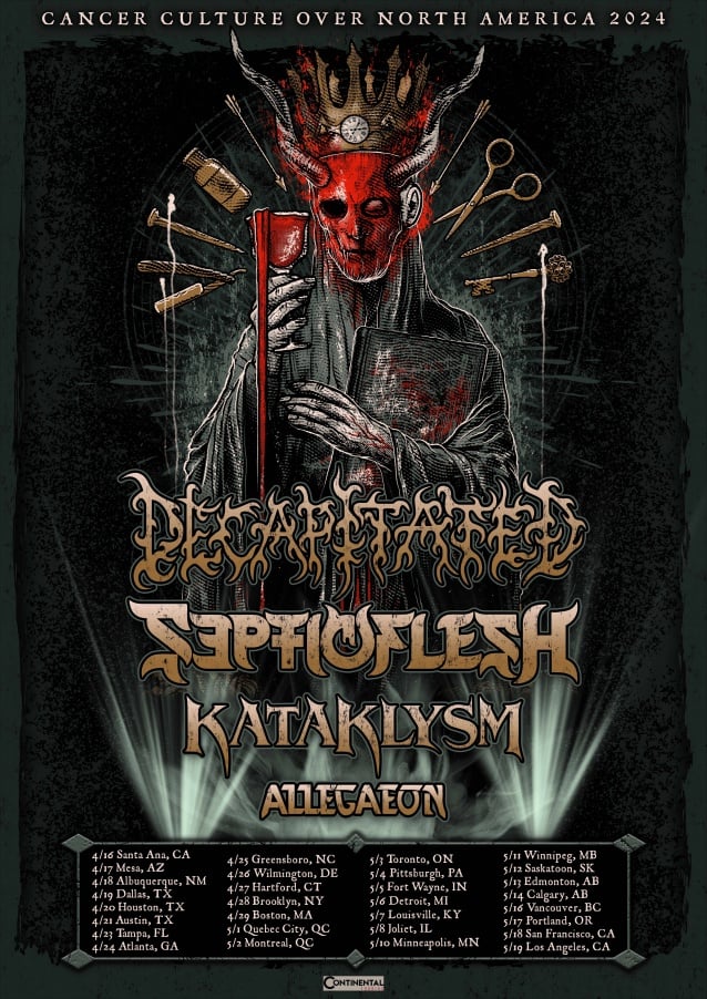 Read more about the article Οι DECAPITATED και οι SEPTICFLESH ανακοινώνουν την περιοδεία “Cancer Culture Over North America 2024” με…