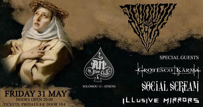 Read more about the article JEHOVAH ON DEATH / GROTESCO KARMA / SOCIAL SCREAM / ILLUSIVE MIRRORS live @ AN…