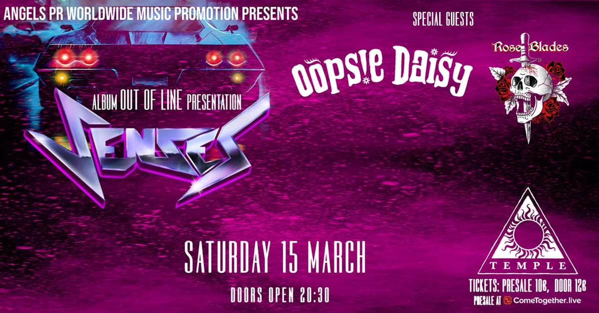 Read more about the article SENSES album “OUT OF LINE” presentation + OOPS!E DAISY / ROSEBLADES – live @ Temple…