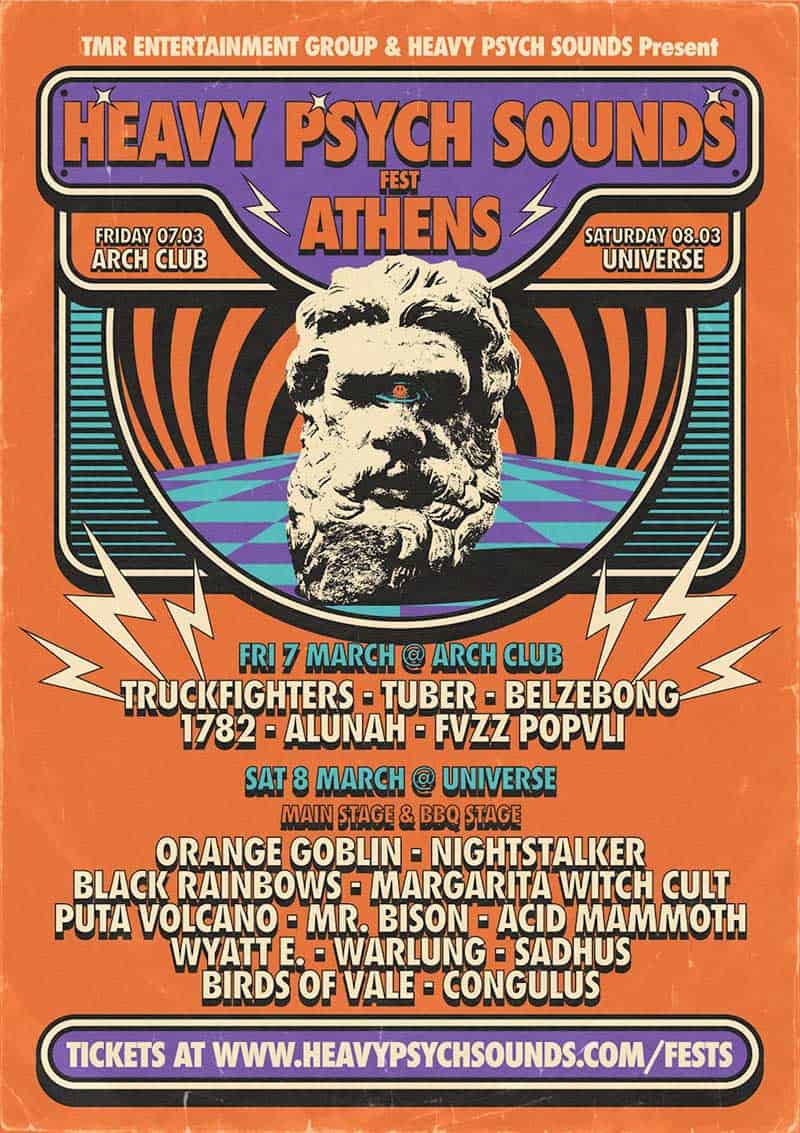 Read more about the article Heavy Psych Sounds Fest – Ημερήσιο timetable – Ώρες εμφάνισης συγκροτημάτων