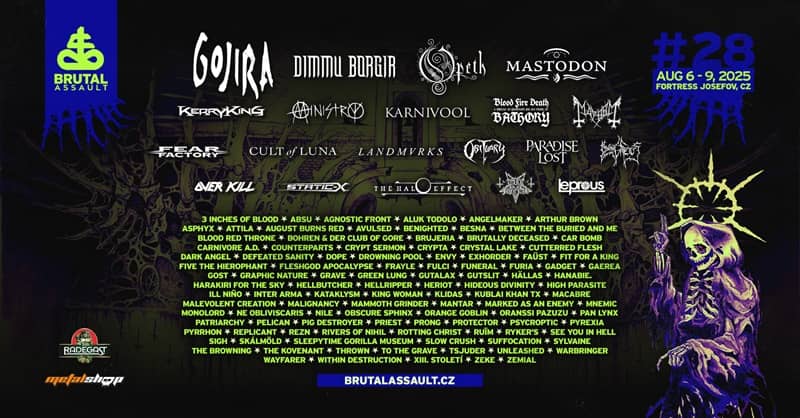 Read more about the article Το BRUTAL ASSAULT αποκαλύπτει το ημερήσιο πρόγραμμα και ξεκινά την πώληση μονοήμερων εισιτηρίων!
