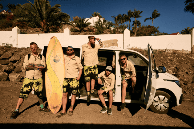 STILLBIRTH Surfing team at the beach, summer vibes, ocean, adventure, tourism, metalwar.gr.