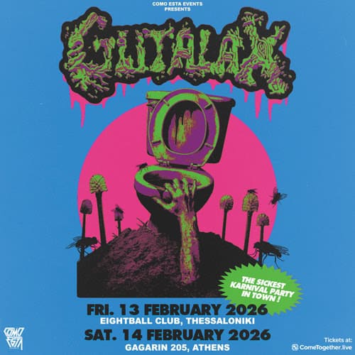 Read more about the article Οι GUTALAX έρχονται στην Ελλάδα για ΔΙΠΛΗ εμφάνιση: Θεσσαλονίκη & Αθήνα, 13 & 14 Φεβρουαρίου…