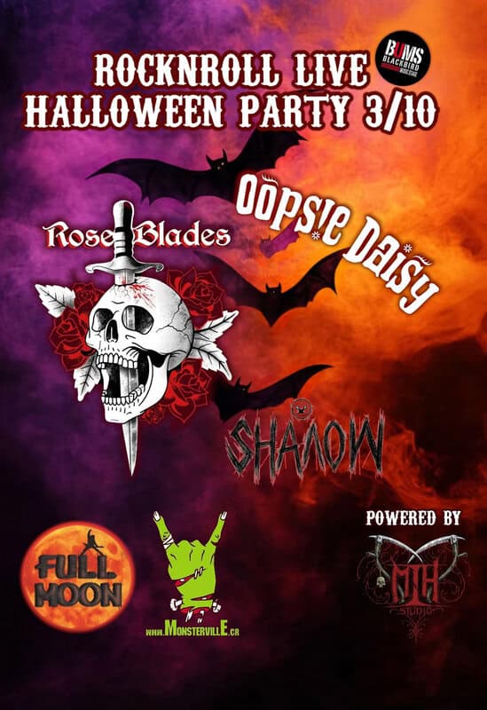 Read more about the article Oops!e Daisy RockNRoll Live Halloween Party @ Bums – Παρασκευή 3 Οκτωβρίου + RoseBlades &…