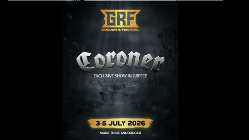 Read more about the article CORONER live in Volos, Greece for Golden R. Festival 2026