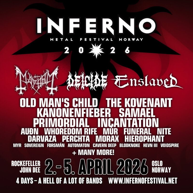 You are currently viewing Mayhem, Primordial, Funeral & more confirmed for Inferno 2026