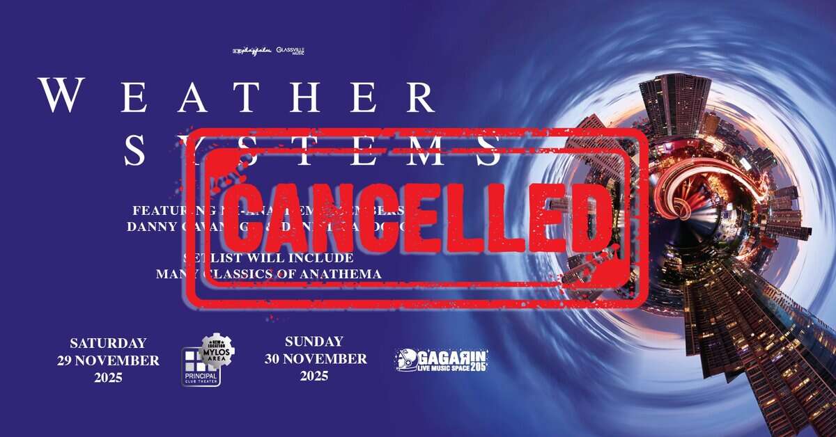 Read more about the article Ανακοίνωση για την ακύρωση των συναυλιών των WEATHER SYSTEMS